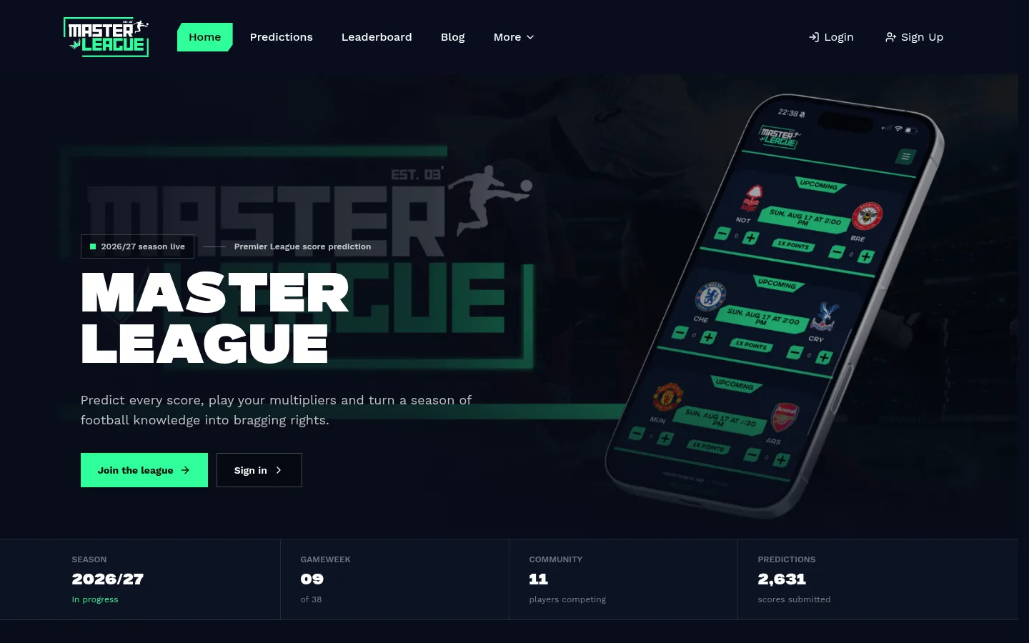 Masterleague screenshot